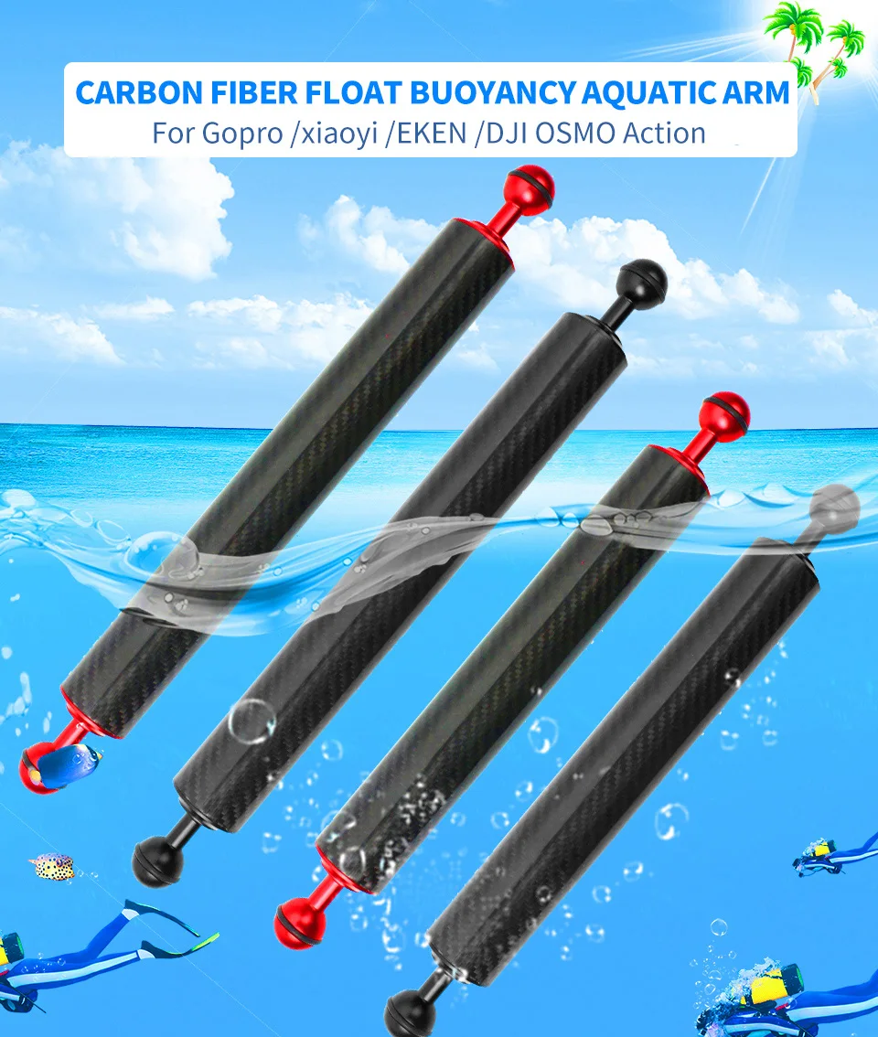 Kamera Schwimm Arm Tauchen Tablett Auftrieb Aquatische Verlängerung Arm Dual Ball Unterwasser Fotografie für Nikon DSLR Action Kamera – Detail 10