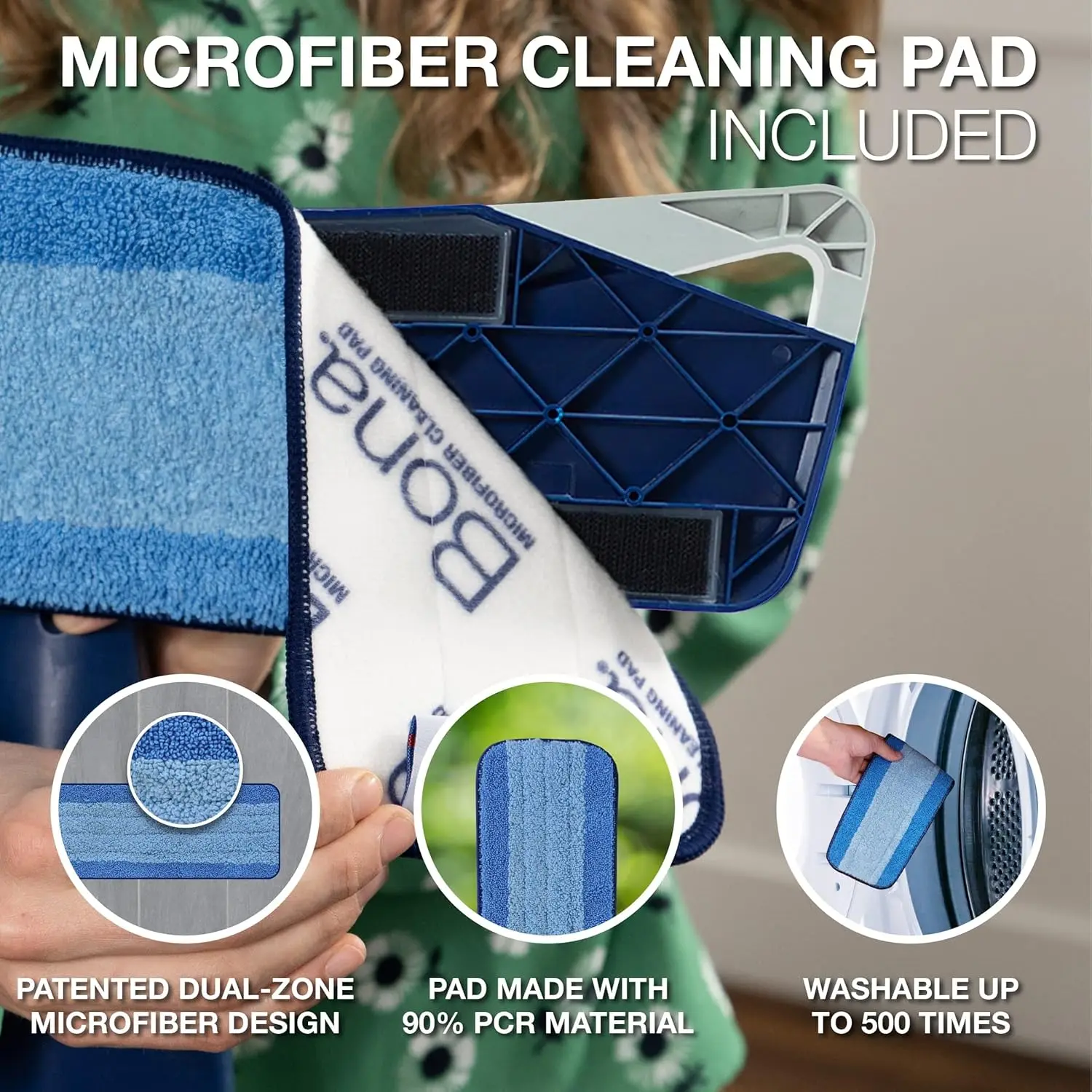 Premium Spray Mop with Microfiber Pad & Cleaner Concentrate for Hard Floors - Stone, Tile, Laminate