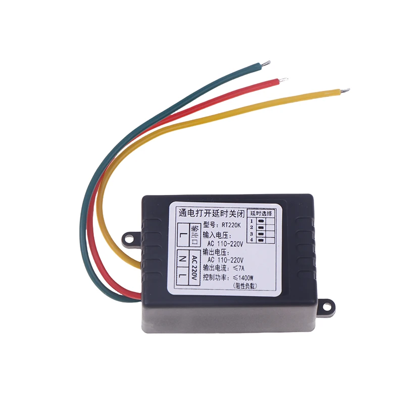 YS-RT220K Delay Timer Switch AC 110V~250V Mini Power On Delay Time Relay For Countdown Timer Wall Switch Of Bathroom Fans