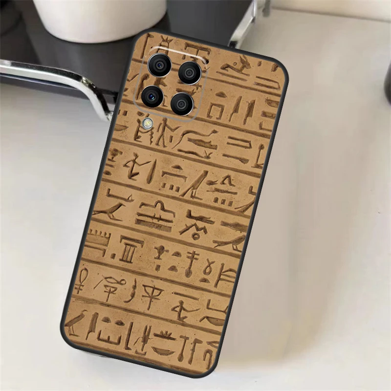 Egyptian Hieroglyphics Funda For Samsung Galaxy M13 M23 M33 M53 M12 M22 M32 M52 M11 M31 M51 M20 M54 M34 M14 Case