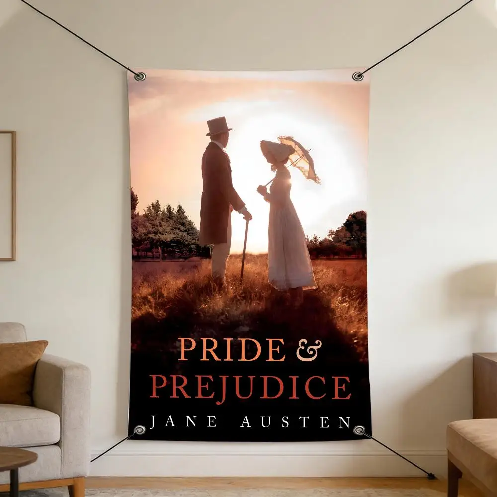 Movie P-Pride & P-Prejudice Flags Cozy Home Flag 4 Grommets Anti-Wrinkle Waterproo  Indoor