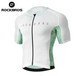 ROCKBROS Cycling Jersey T-shirt Mountain Bike Men's Wear Summer Clothes High-Quality With Zipper Sportswear Breathable Outdoor