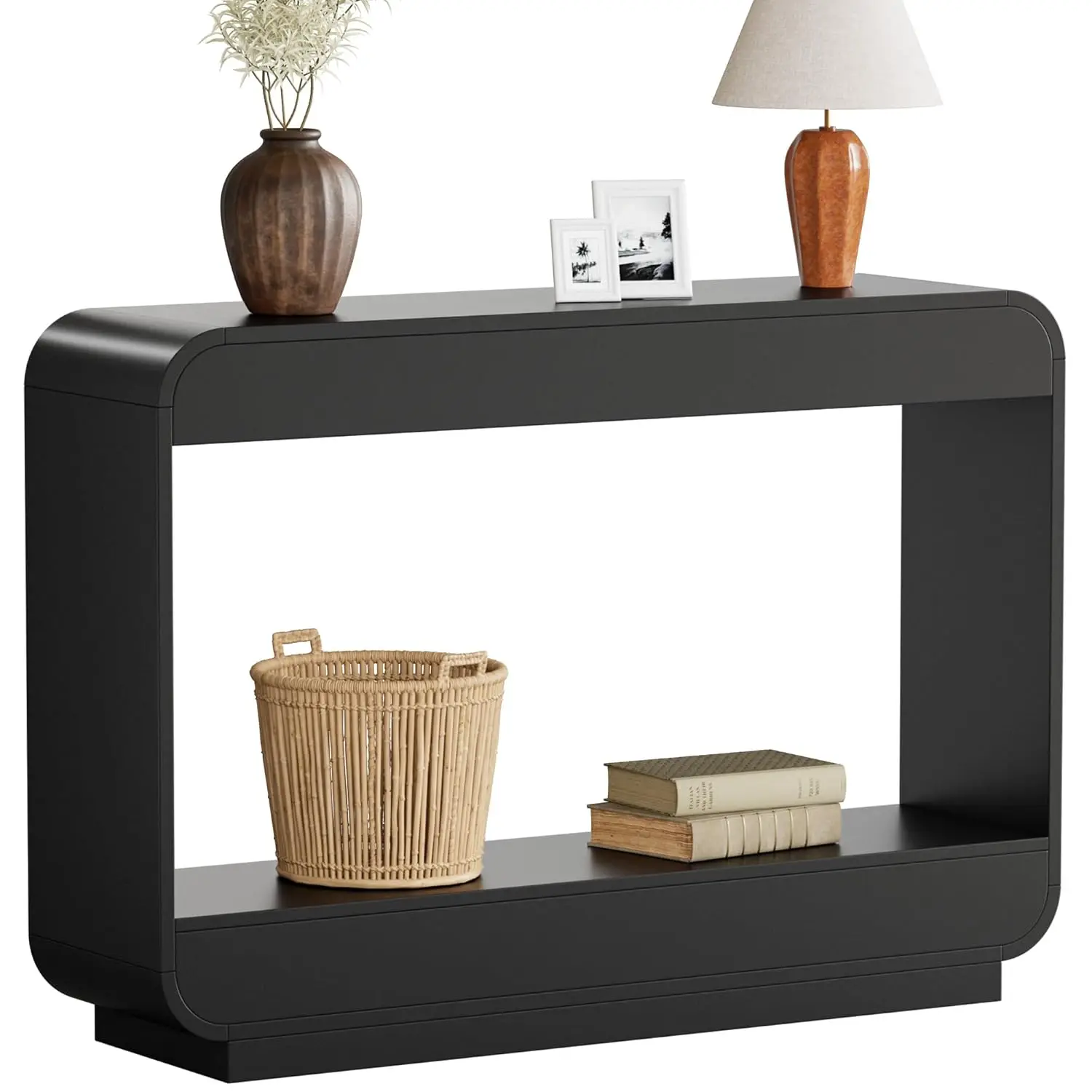 

43" Waterfall Console Table for Entryway, Wooden Entryway Table, Farmhouse Behind Sofa Table for Living Room,, Customized