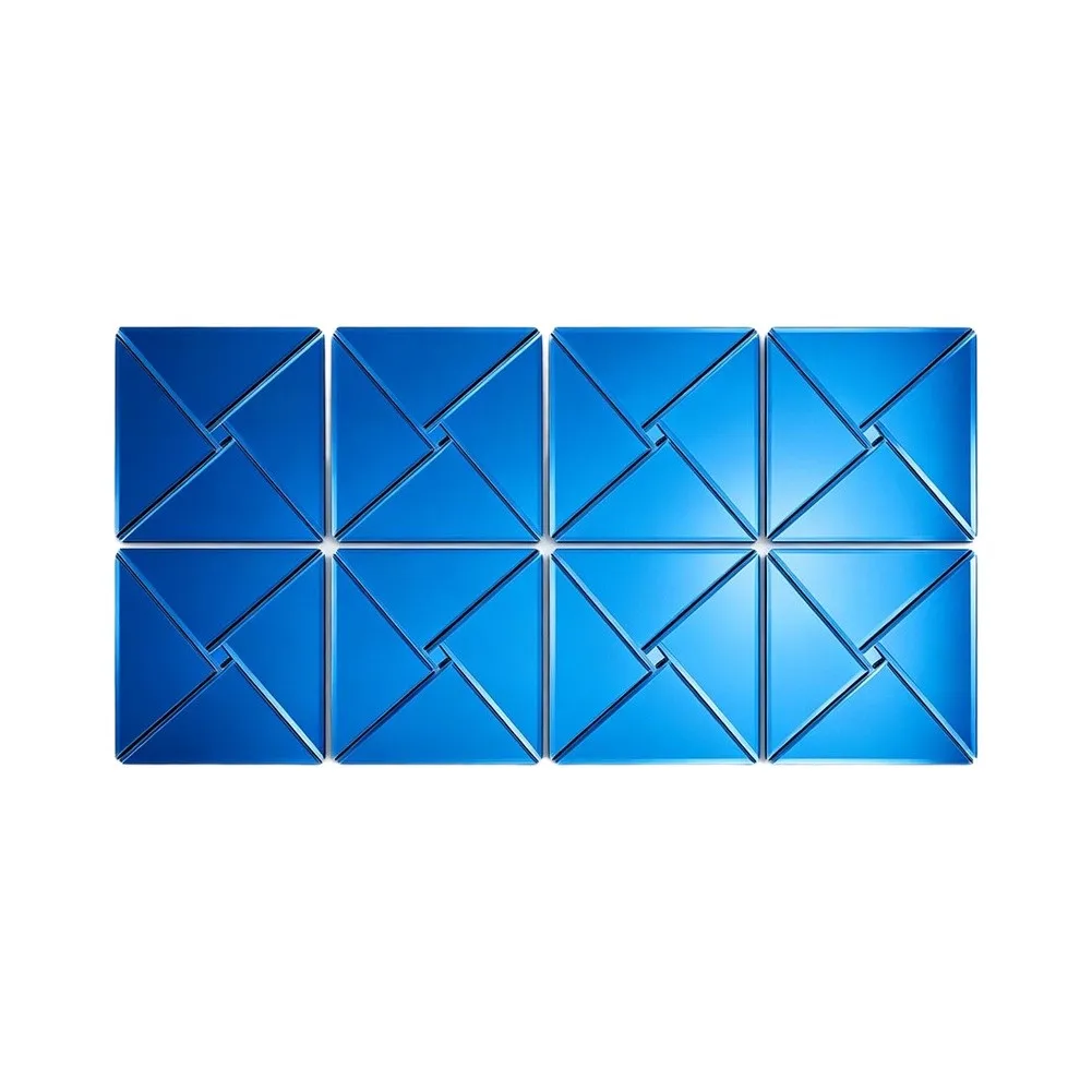 8PCS Triangle For Acrylic Mirror Stickers Designed for Easy Repositioning During Initial Placement on Flat Surfaces