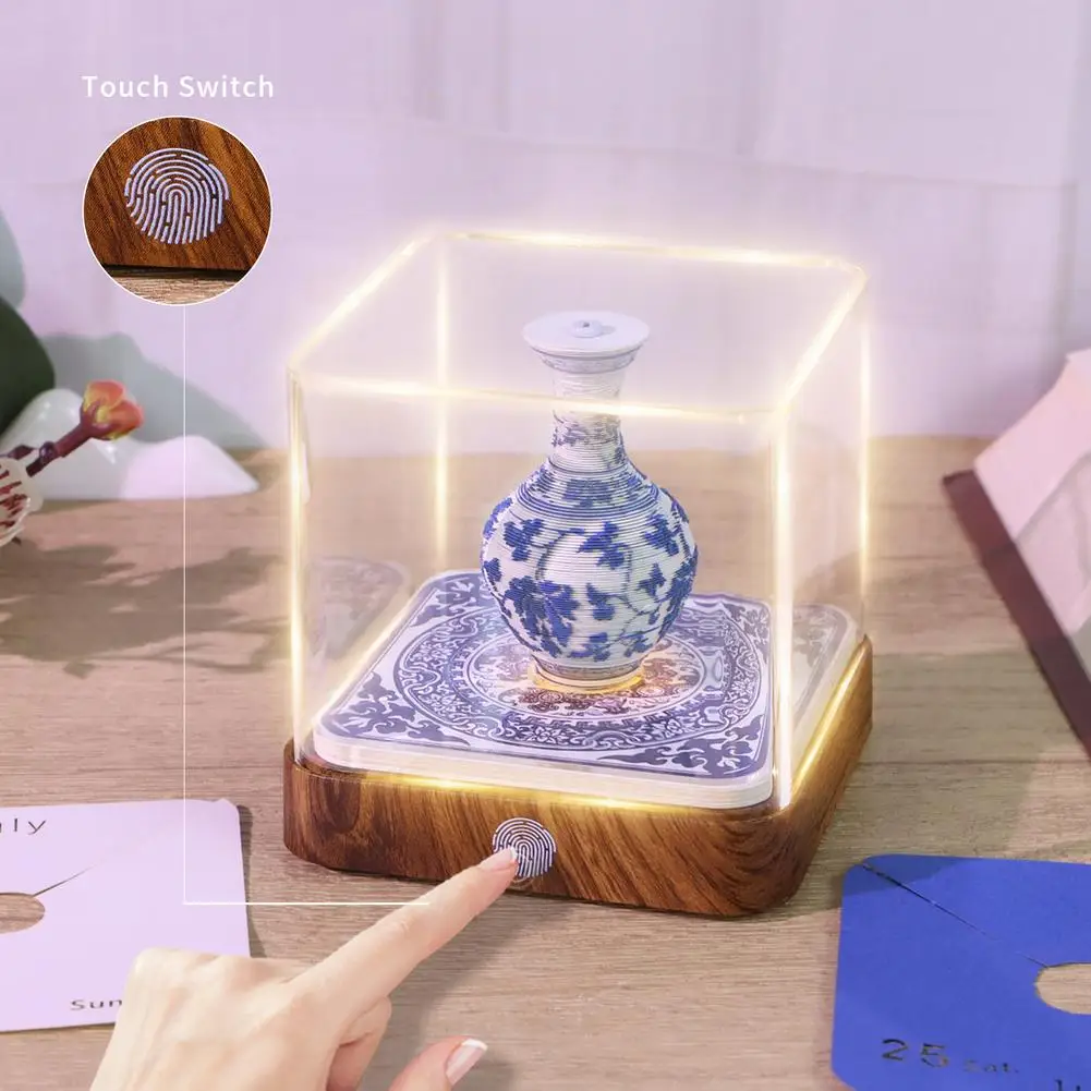 3D Calendar 2026, Time Piece Calendar 2026, Creative 3D DIY Desktop Art Gift Memo Pad for Lights, Paper Carving Decoration R2U6