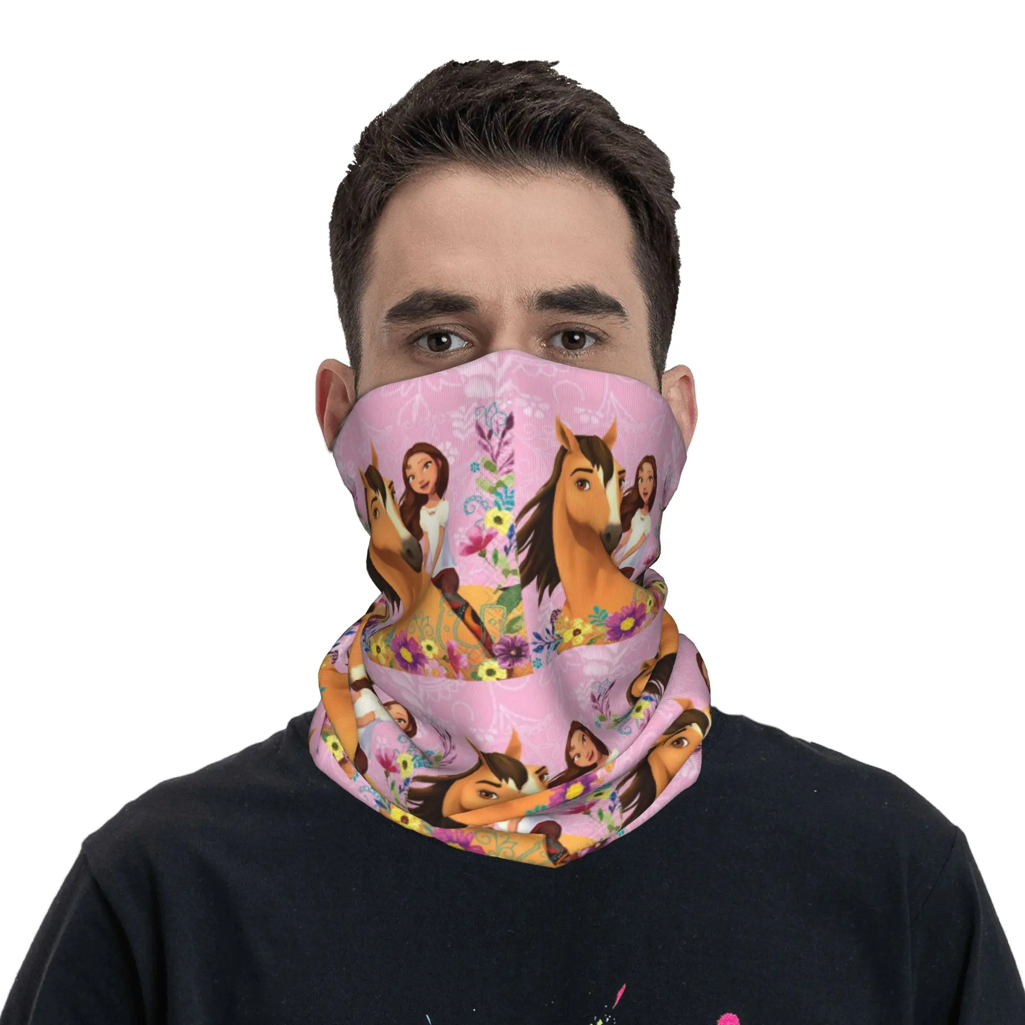 

Spirit Riding Free Bandana Neck Cover Printed Magic Scarf Multifunction Headband Cycling Unisex Adult All Season