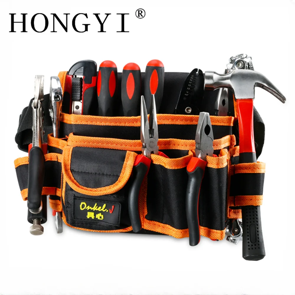 Multi-functional Electrician Tools Bag Waist Pouch Belt Storage Holder Organizer Garden Tool Kits Waist Packs Oxford Cloth