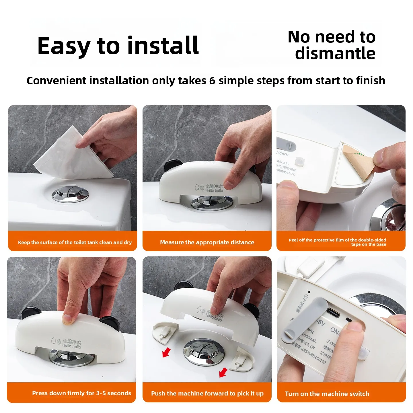 

Touchless Infrared Smart Toilet Flusher - Universal Automatic Sensor Voice Control AI Flush Kit