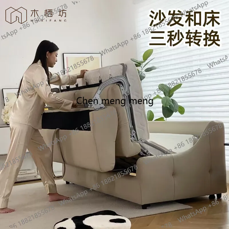 

High-end sofa bed foldable dual-purpose bed living room small apartment single double multi-function bed new