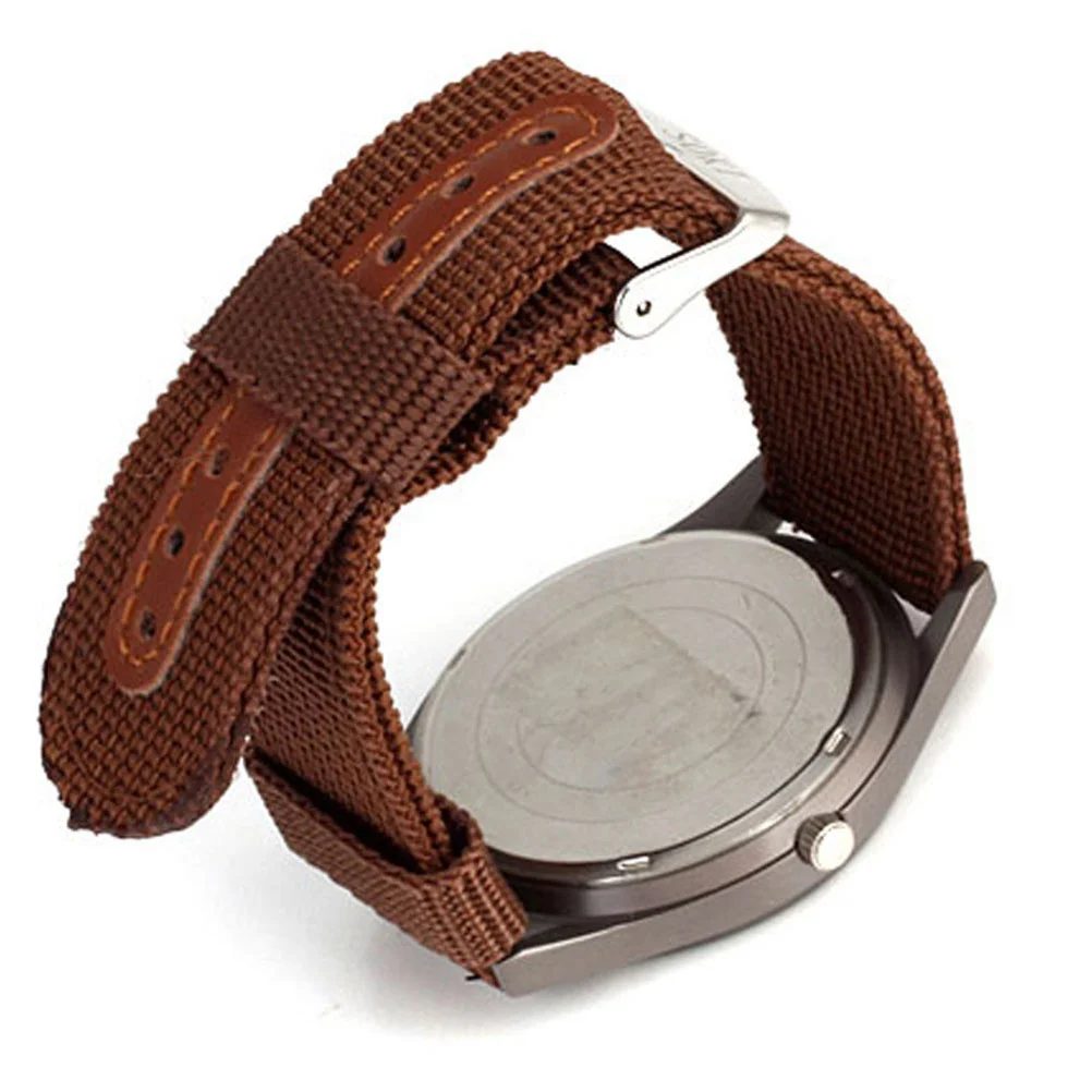 

1Pcs Fashion Brown Nylon Strap Watch for Men Wristwatch with Reliable Movement Sturdy Construction Everyday Wear