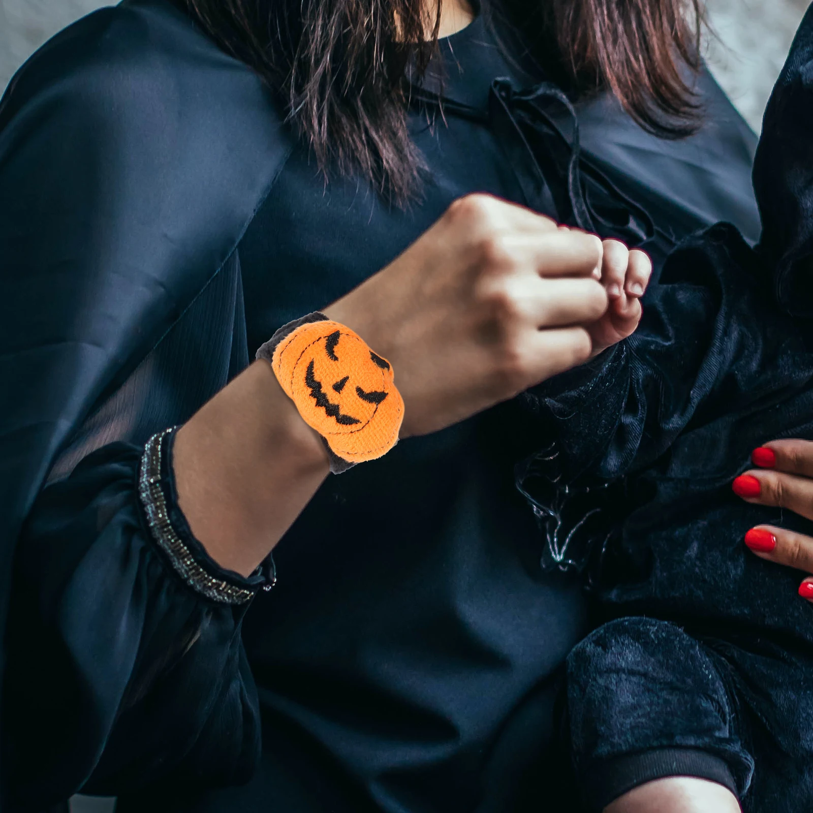 

8pcs Pumpkin Slap Bracelets Gifts Kids Party Favors Child Toy Slap Band Adjustable Lightweight Halloween Christmas