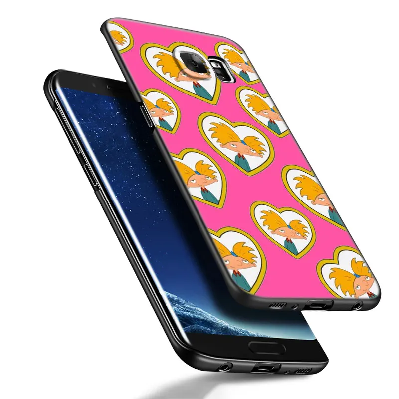 Hey Arnold Helga Cute Phone Case For Samsung Galaxy S21 S20 FE S22 Ultra S10 Lite S9 S8 Plus S7 Edge S10E Soft TPU Black Cover