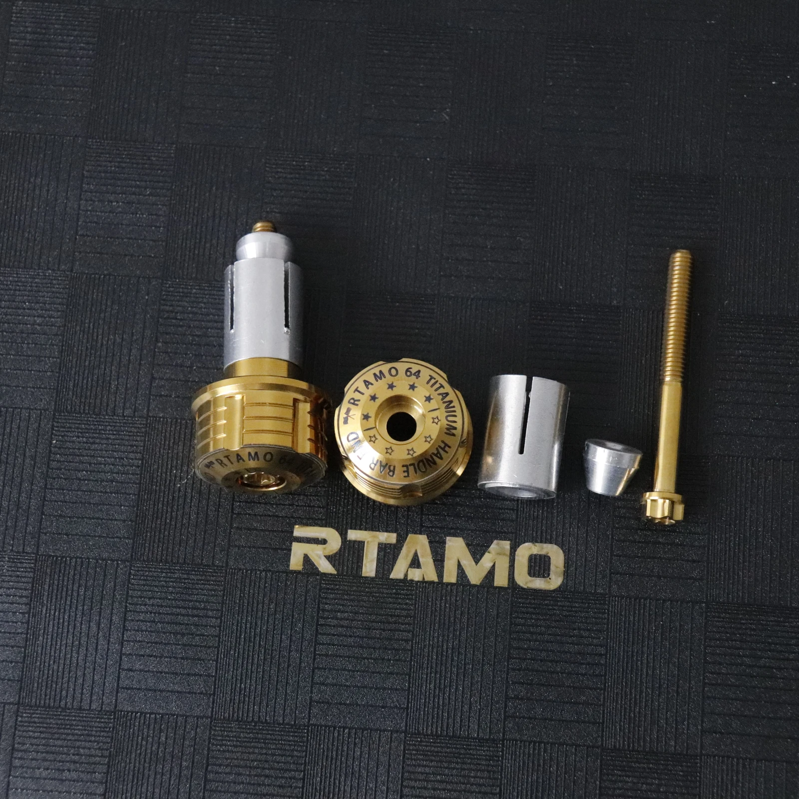 RTAMO Gr5 Titanium Handle Bar End with bolts for Motorcycle Modification