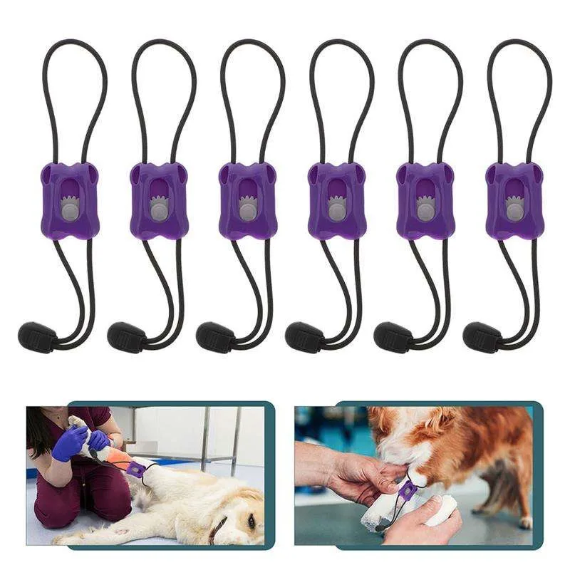 

5 Pcs Professional Animal Tourniquet First Aid Quick Slow Release Elastic Medical Camping Survival