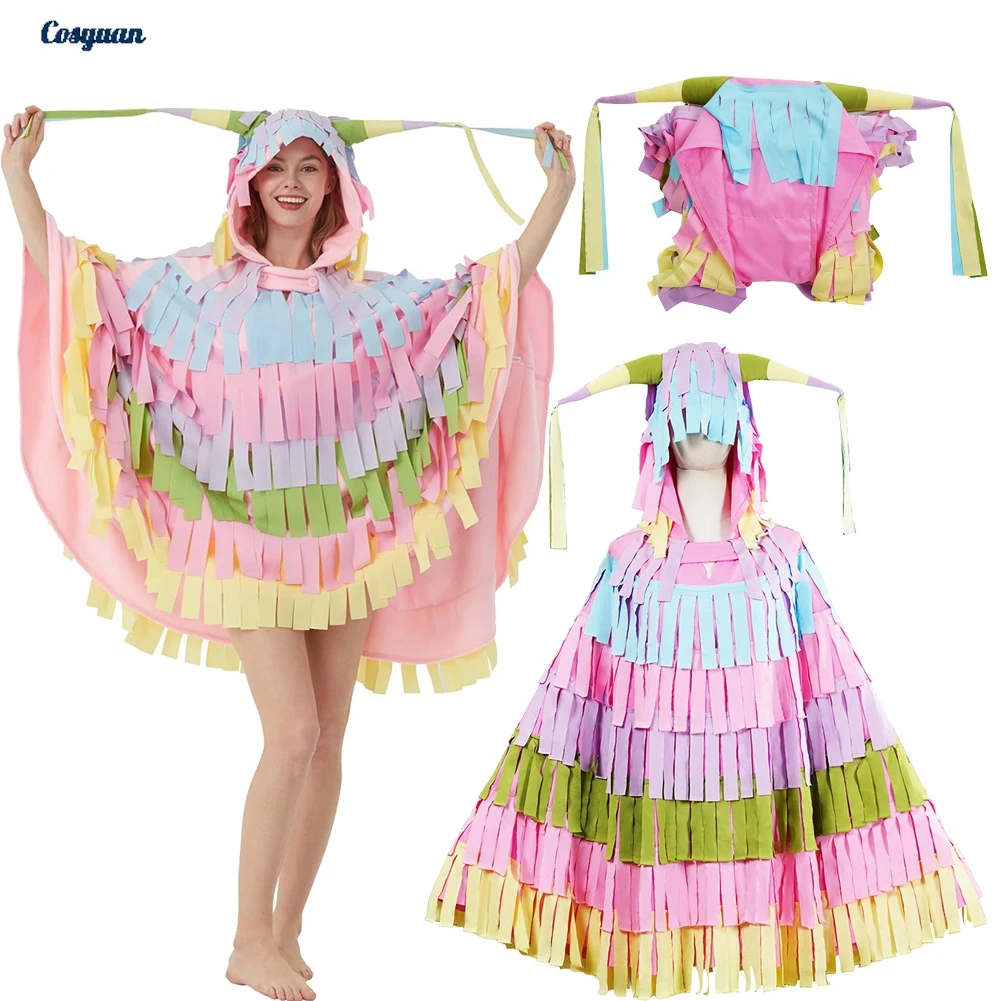 

Mexican Ribbon Festival Cosplay Costume Cloak Clothes Party Disguise Women Men Roleplay Halloween Costume Carnival Outfits Suits