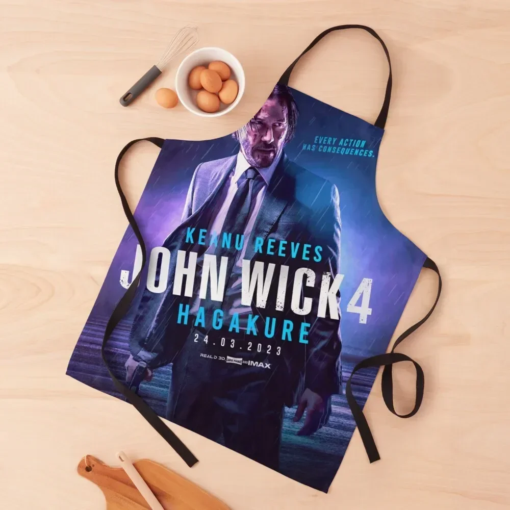 

John Wick 4 Apron Kitchen Tools Restaurant cooks clothes Kitchen Household Items Apron