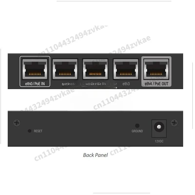 For  Ubiquiti ER-X EdgeRouter X – Advanced Gigabit Ethernet Router with 256MB Storage, 5x Gigabit RJ45 Ports & PoE Switch