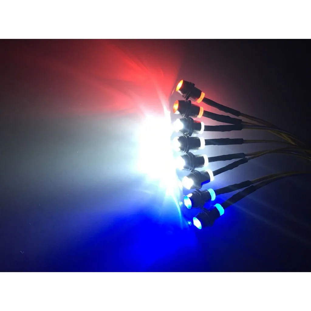 RC Decorative light LED light 8P 2x5mm Red 2X5mm Blue 4x5mm White for 1/10 Car