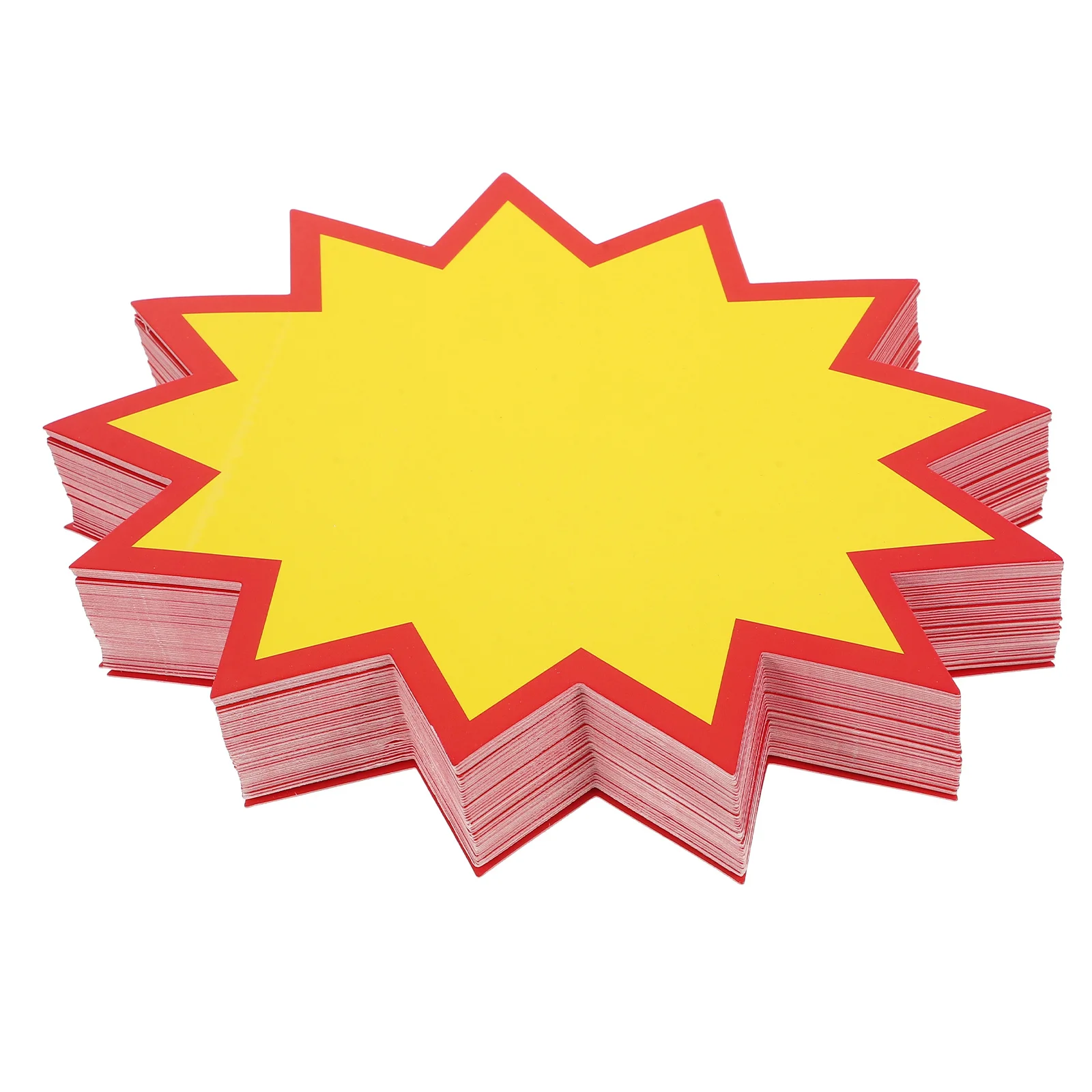 

100Pcs Blank Price Burst Signs Large Paper Tags for Stores Sale Promotion Supermarket Retail Labels Advertising Stickers
