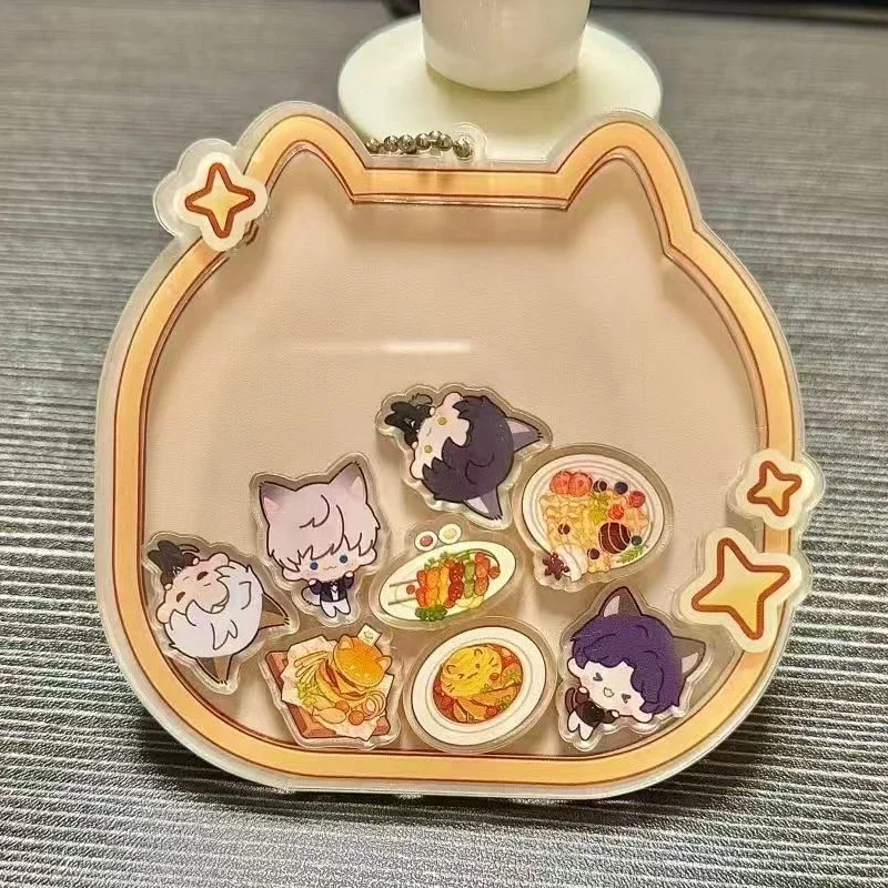 Porte-clés avec pendentif en acrylique, jeu de dessin animé Love and Deepspace, porte-clés Shake, habillage de chat, 45% Zayne, Rafayel, Ralayo, Sylus, porte-clés cadeau, 2025