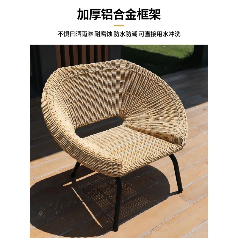 Outdoor-Sofa, Rattan stuhl, Rattan gewebter Sonnenschutz und wasserdichte Kombination, Rattan-Kunst möbel