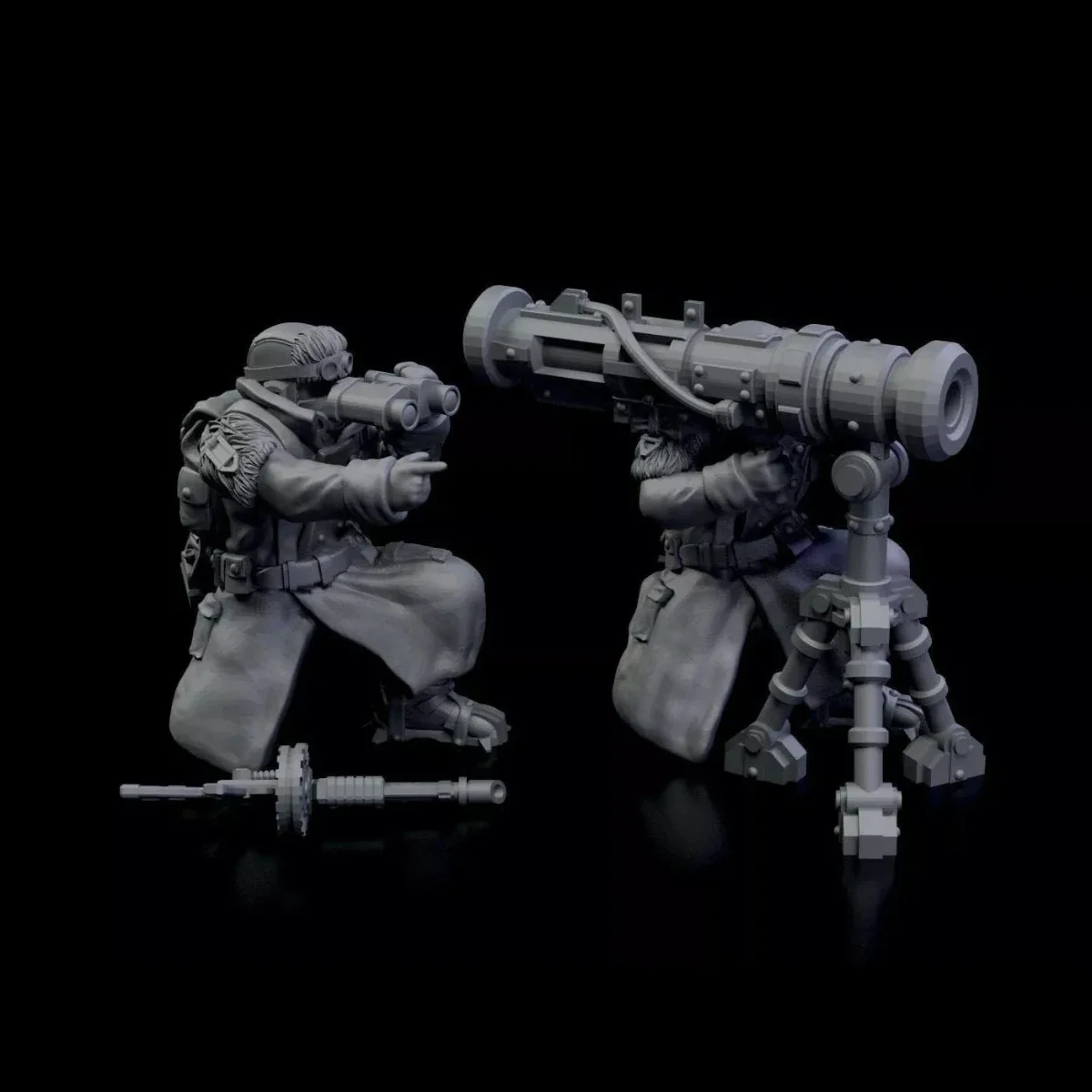 1/35 resin figure unpainted model kit, Valkyr ice warrior's mortar, unassembled and unpainted GK
