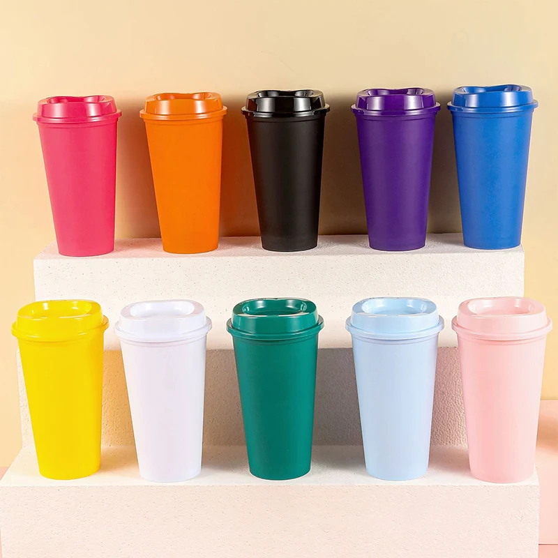 1pcs Popular Coffee Mug Shatterproof Cup Wide Application Unbreakable PP Lid Travel Bottle