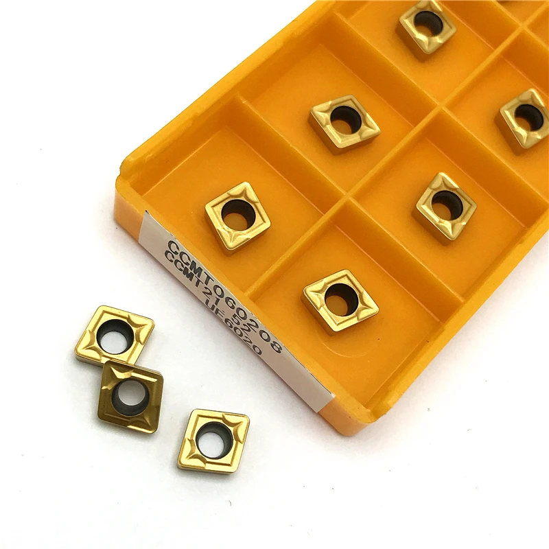 Ccmt060204 ccmt060208 vp15tf/ue6020 inserção de carboneto ferramenta de torneamento interno torno cnc ferramenta de corte processamento de aço de alta qualidade
