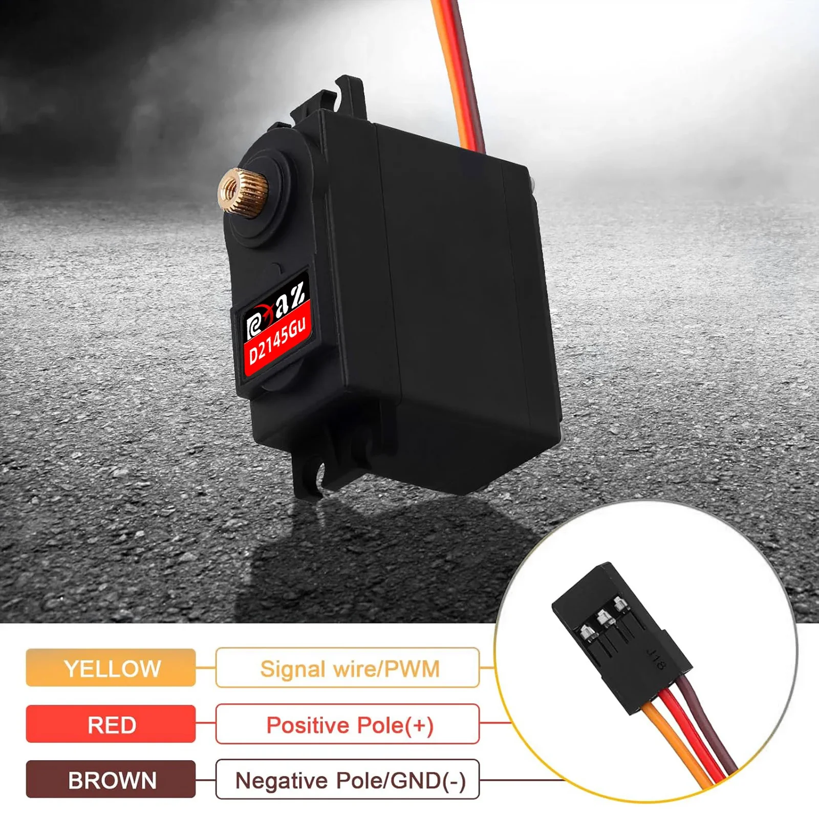 RCXAZ Digitaler Servo mit 180° Rotation ° Metallgetriebe-Servo 3,5KG 6,5KG 9,5KG 14,5KG Hochgeschwindigkeits-Servo für RC-Auto Roboter Boot RC-Helikopter – Detail 8