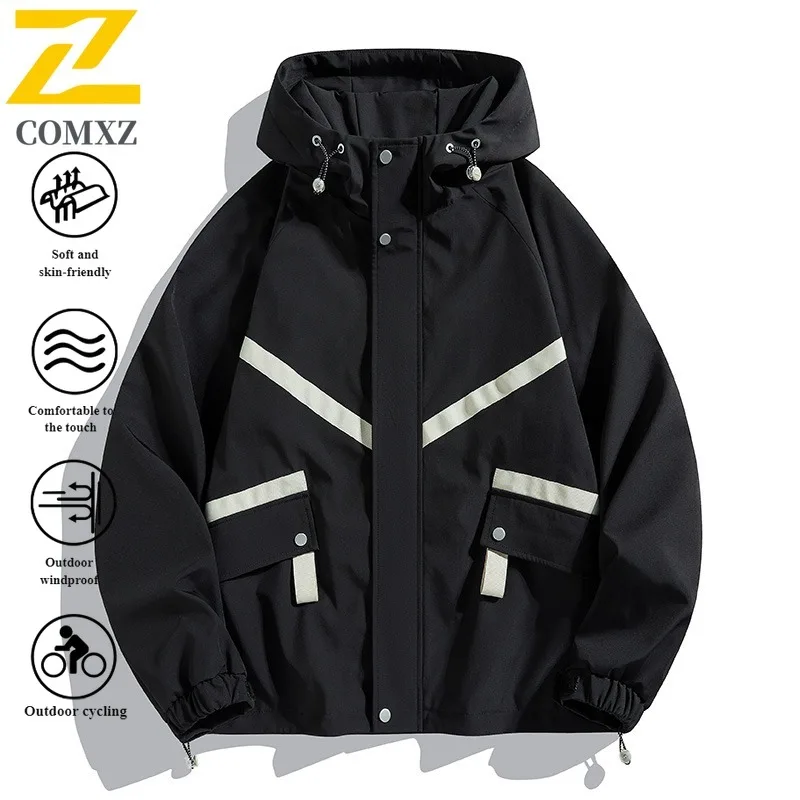 EiAO Jacket Mountain Style  Waterproof Windproof Lightweight Outdoor Coat for Camping Fishing Urban Techwear Unisex Hoodie 2025