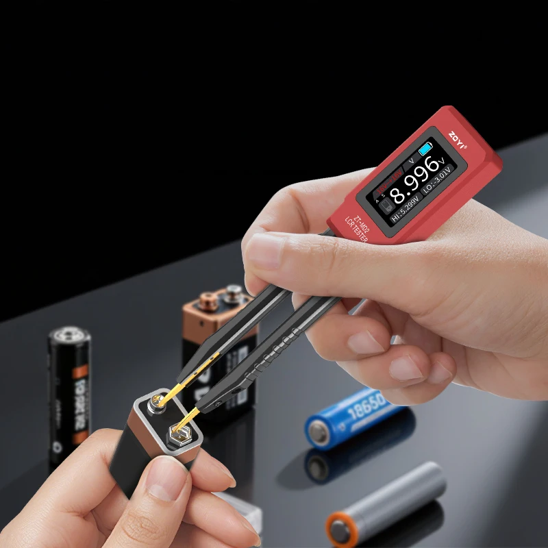 

ZOYI handheld smart LCR/ESR meter can measure resistance, capacitance, inductance, voltage, and diode characteristics