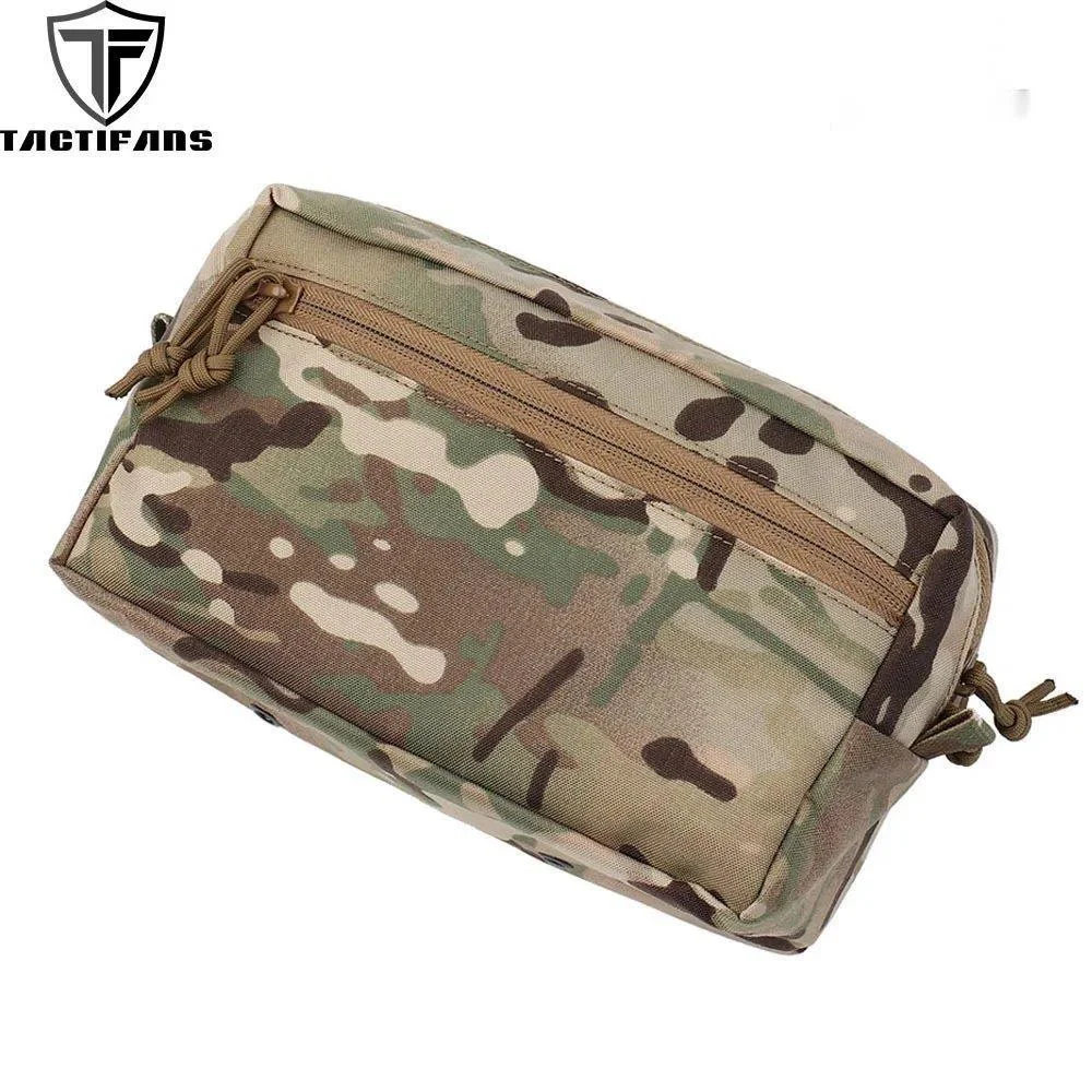 Tactical GP Wide Pouch MOLLE General-Purpose Bag Integrated 2'' Loop Mesh Pocket NVG Storage For LV119 Plate Carrier Combat Belt