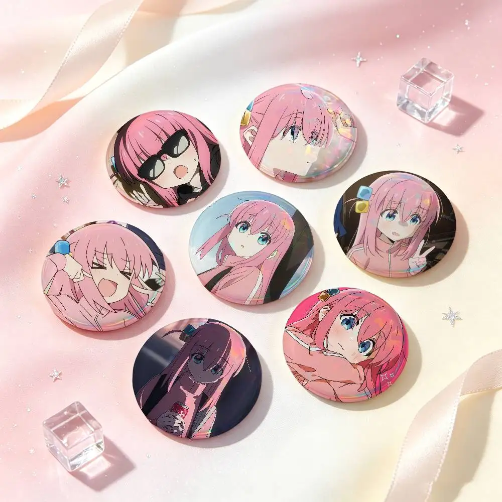 Hitori Gotoh Anime Figure Badges 25 32 44 58 75 Mm Round Cosplay Pin Bag Decor Fans Collect Friends Gifts Brooch Souvenir
