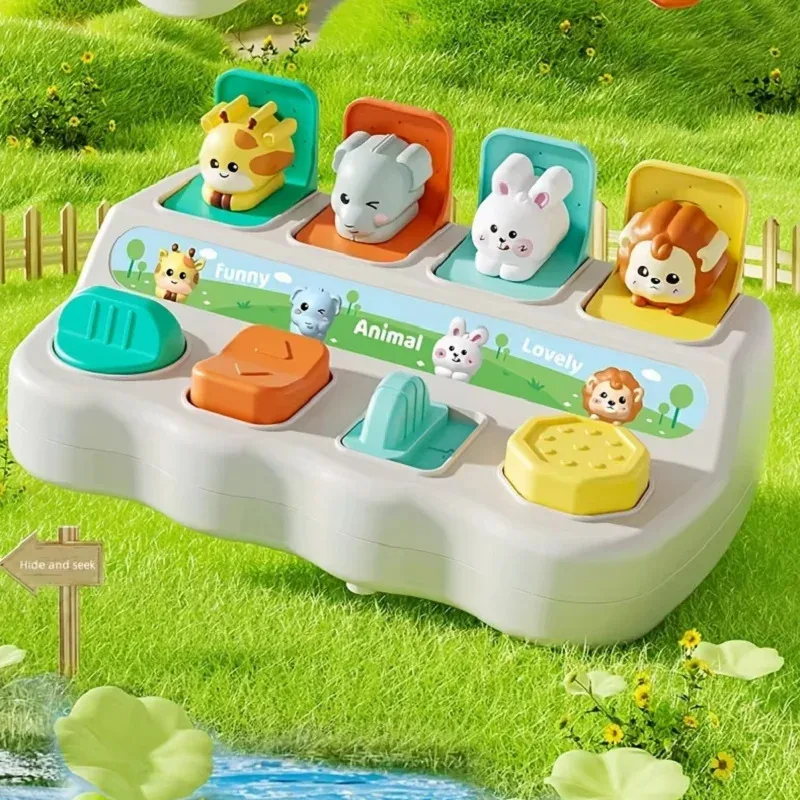 

TEMIKIDS Montessori Pop Up Animal Toys And Learning Boxes Enhance Logic And Motor Skills Suitable For Children Toy Birthday Gift