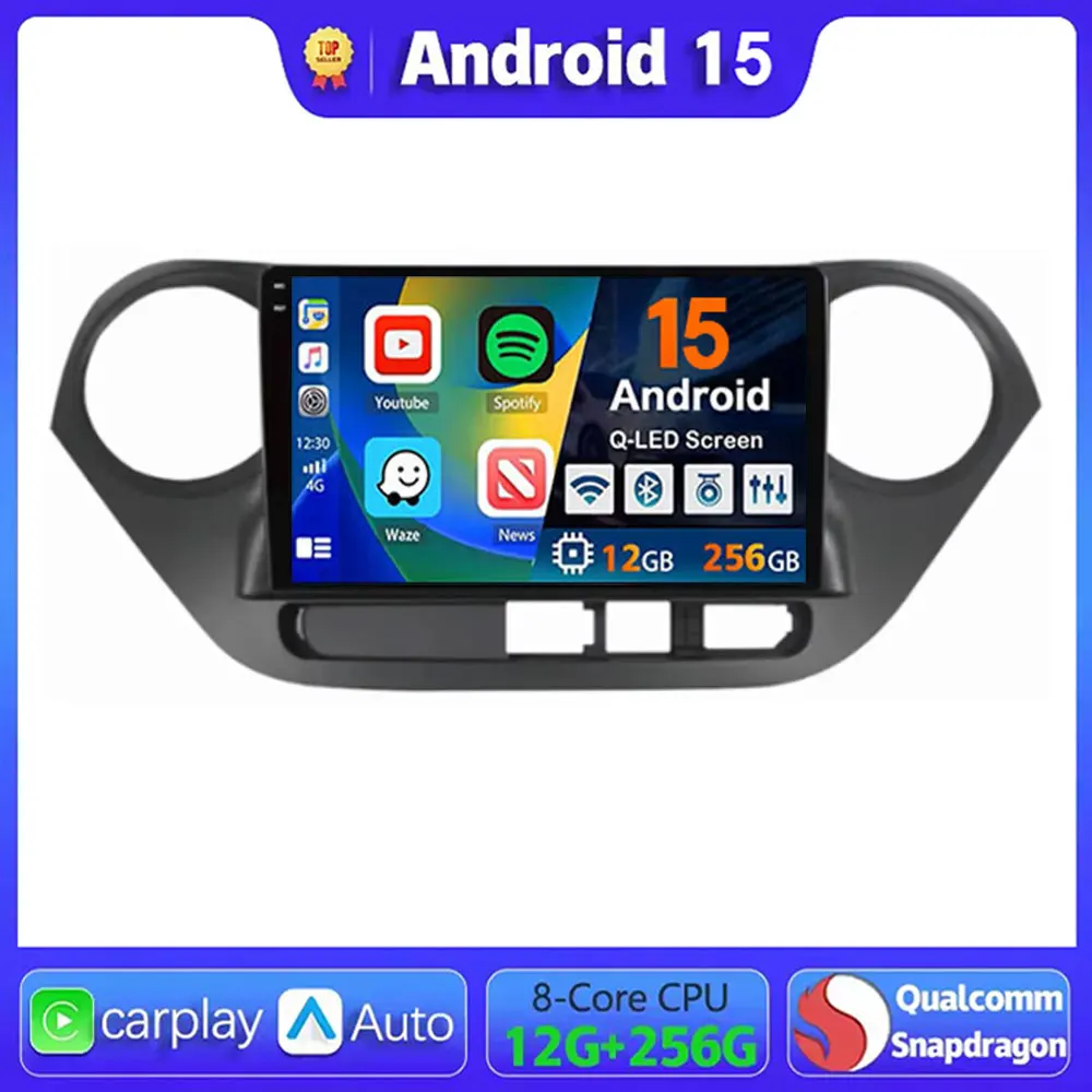

Android 15 Car Radio For Hyundai Grand I10 2013-2018 Multimedia Player 2Din GPS Navigation Carplay Stereo DVD Head Unit Speakers