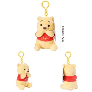 Disney-Cute Teddy Bear Keychain, Winnie the Pooh Toy, Bag Present School, 5 10 Quần áo Bán hàng chính Pooh - №8