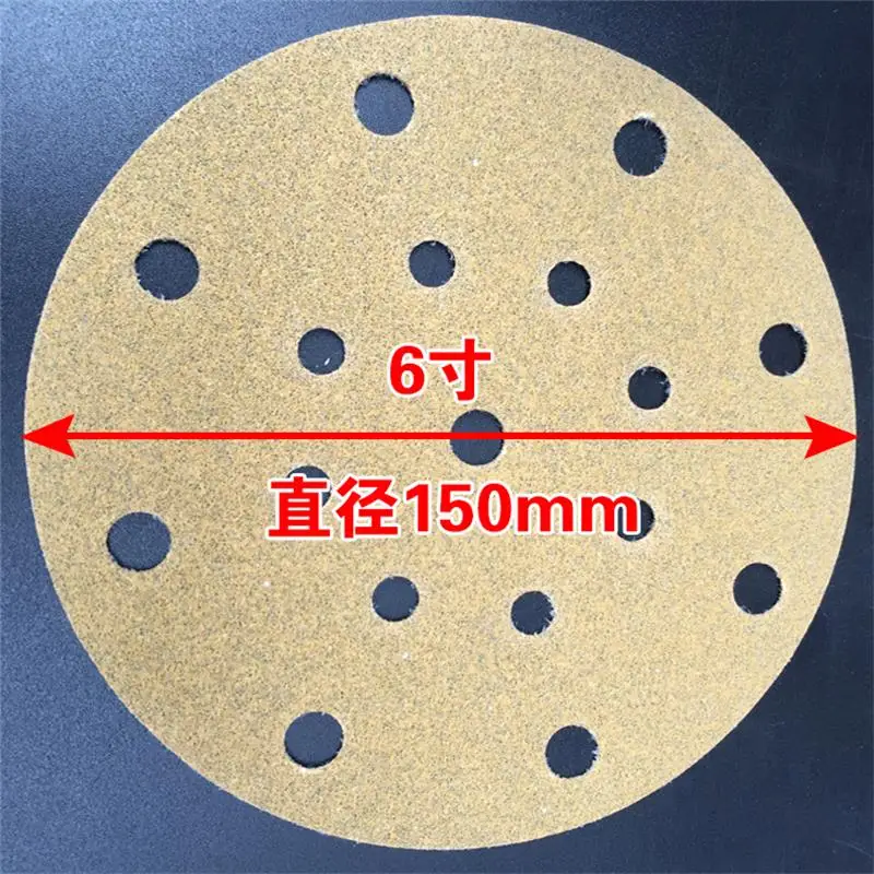 ورق صنفرة لطافة السيارة ، 6 بوصة ، 17 حفرة ، مطحنة من من من شبك ، 80 شبكة من شبك ، M 236U