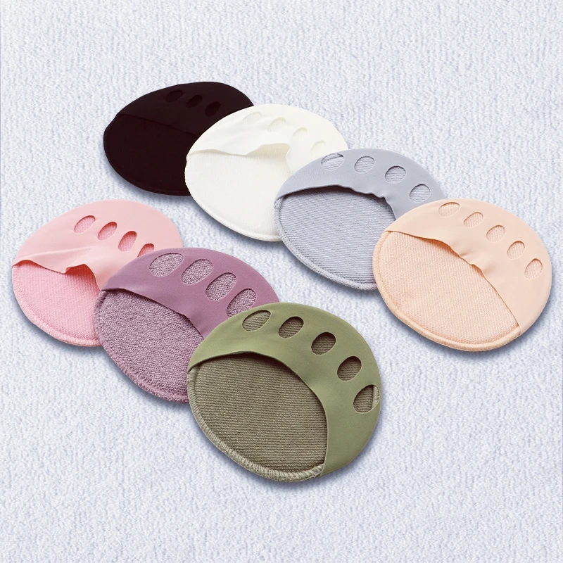 

Thin Half-palm Socks Five Toes Forefoot Pads for Women with High Heels Soft Pure Cotton Bottom Short Socks