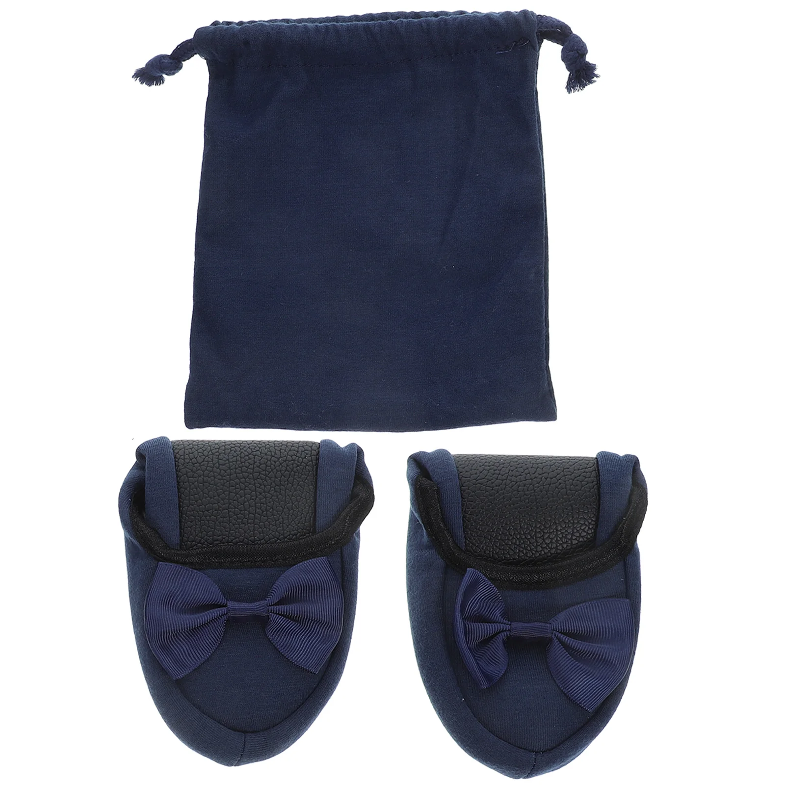 

Portable Folding Slippers 24 5cm Lightweight Travel Women Durable Non Slip Comfortable Cotton PU Material Easy Clean