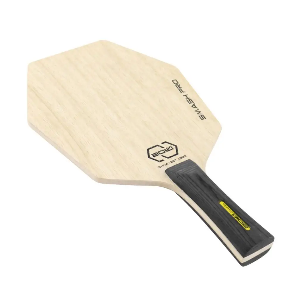 New 5Ply Table Tennis Paddle Pure Wood Hexagon Table Tennis Racket Long Handle Professional Table Tennis Bottom Plate