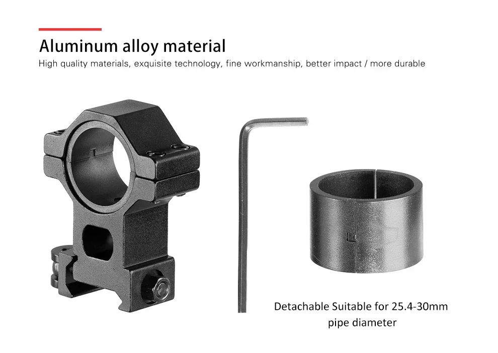 1" 25mm/30mm Quick Detach Scope Mount High Ring 20mm Weaver Picatinny Rail QD Riflescope Mount Holder