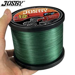 JOSBY 12 Strand 300/500/1000/100M Saltwater Freshwater Weave Extreme Pesca Japan PE Multifilamento Fly Carp Braided Fishing Line