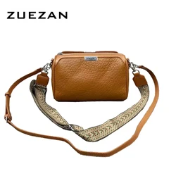 2 Belts,Bubble Pattern,3 Compartments,100% Real Cow Skin,Women Genuine Leather Shoulder Bag,Female Messenger Cross body Bag,D458