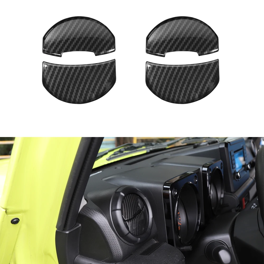 

YAQUICKA For Suzuki Jimny 2019+ Car Dashboard Air Conditioner Outlet Vent ABS Stickers Trim Interior Styling Accessories 4pcs