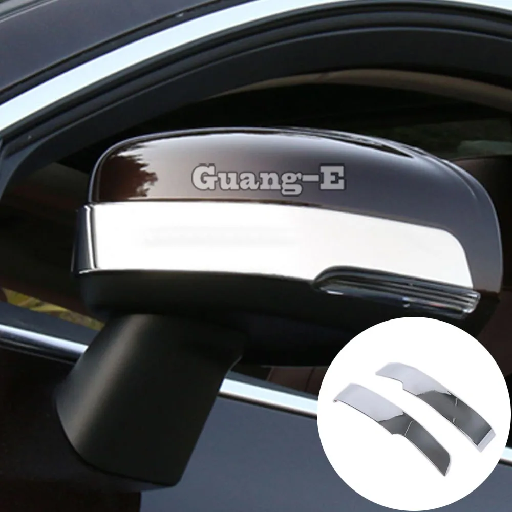 For Volvo XC60 2018 2019 2020 2021 Car Body ABS Chrome Back Rear View Rearview Side Mirror Cover Stick Trim Frame Lamp Eyebrow