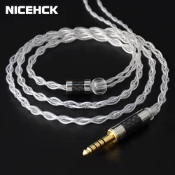 NiceHCK LitzPS 4N Litz Cable de actualización de auriculares de plata pura 3,5/2,5/4,4mm MMCX/NX7MK4/QDC/0,78mm 2 pines para DB3 KXXS T4 T2 ST-10s