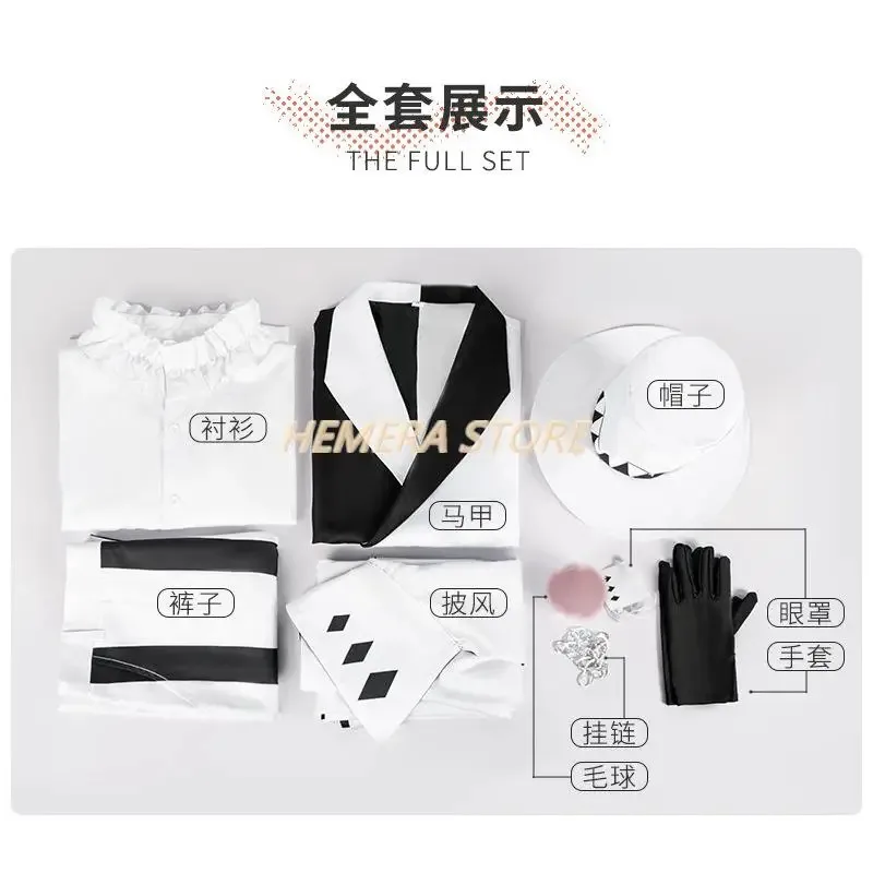 2025 yiyi Nikolai Gogol Cosplay Costume Wig Hat Overcoat Cloak Uniform Stray Anime Bungo Season 4 Decay of The Angel Men Out view 4