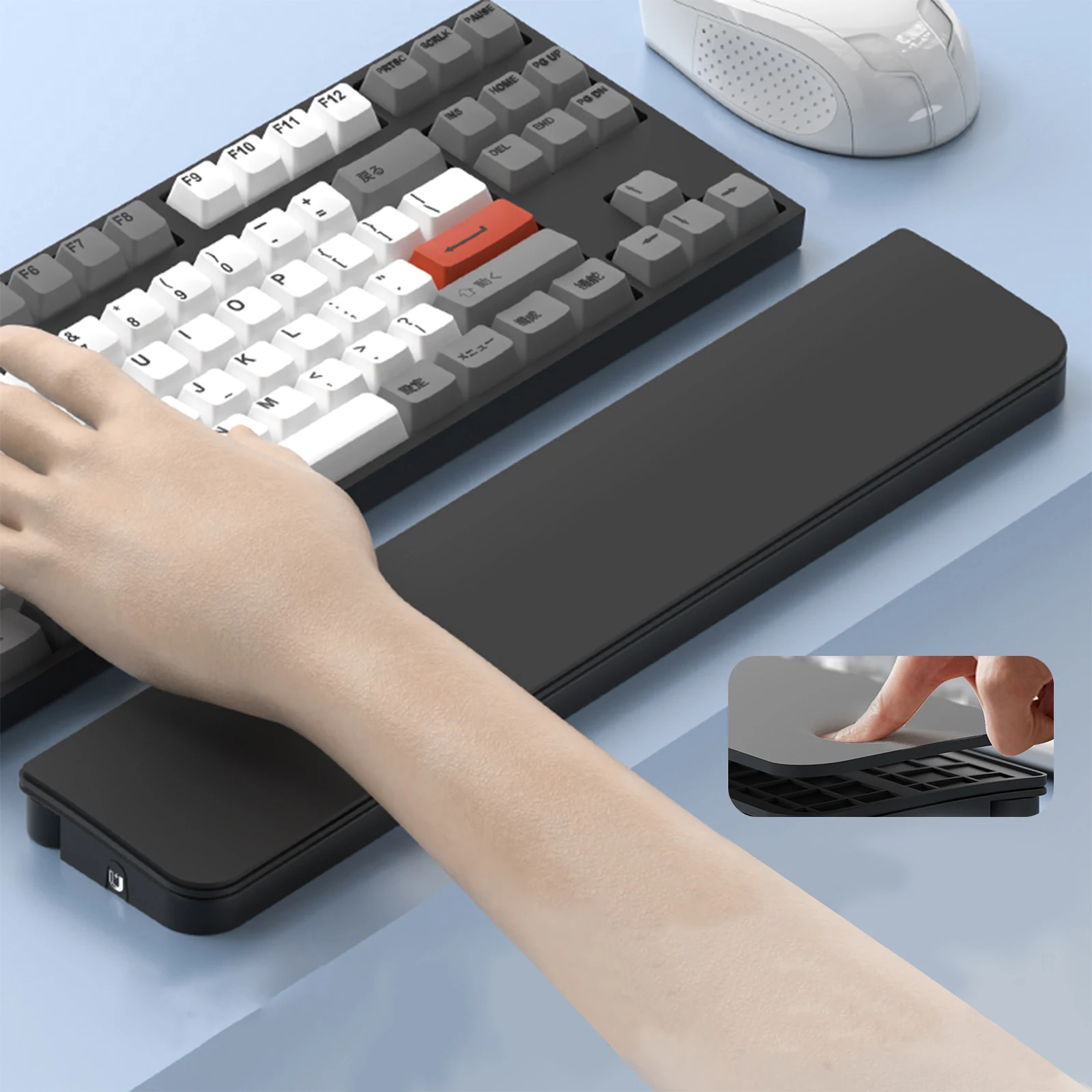 مسند معصم من الجلد والبلاستيك - مراجعة Keyboard Wrist Pad Leather وسعره