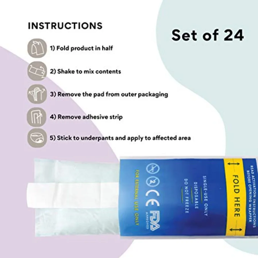 ® Instant Perineal Ice Packs for Postpartum w/Adhesive Strip Perineal Cold Pack - 2 in 1 Postpartum Ice Pack Pads for After Bir