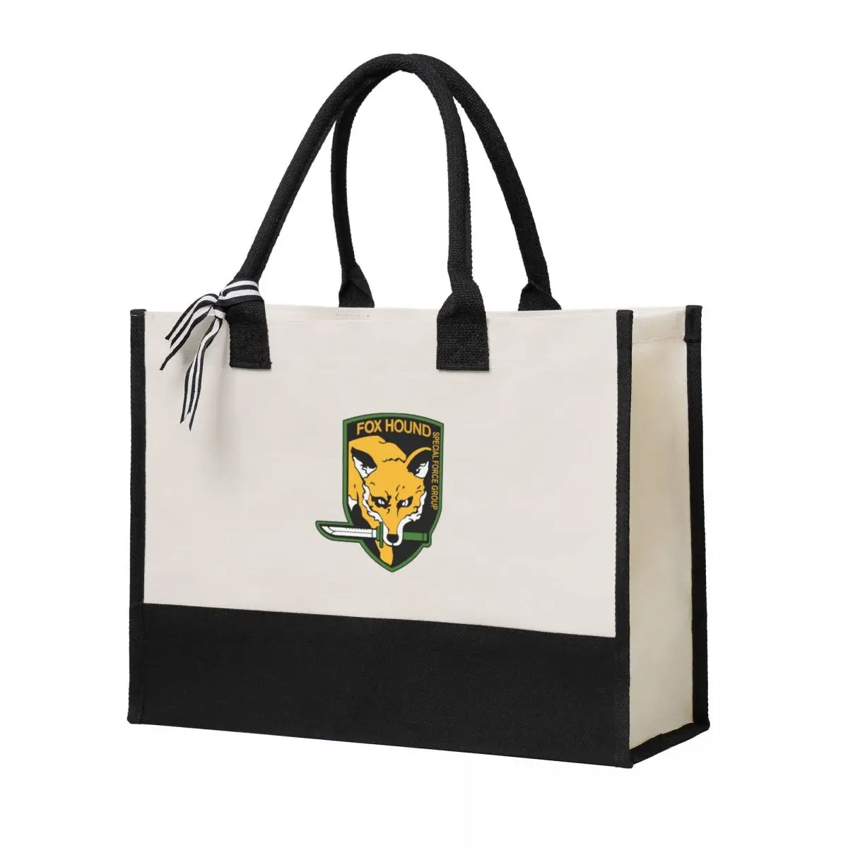 

Canvas Gift Shopping Bag Foxhound Shield Canvas Large Capacity Bag Customizable Quality Gifts